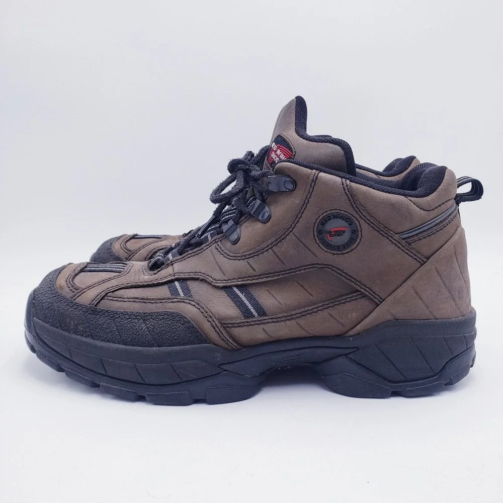 Red Wing Shoes Work Boots Brown Waterproof Steel Toe Leather Mens 11.5‎ 6667